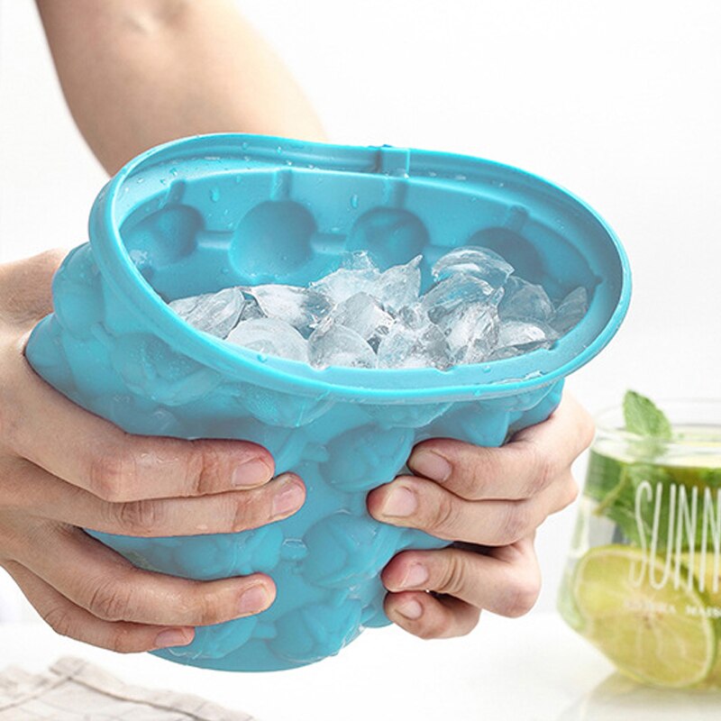 Summer Ice Cube Maker Genie Silicone Wine Ice Bucket Big Ice Cube